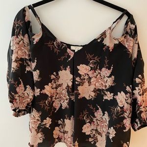 Floral silk blouse